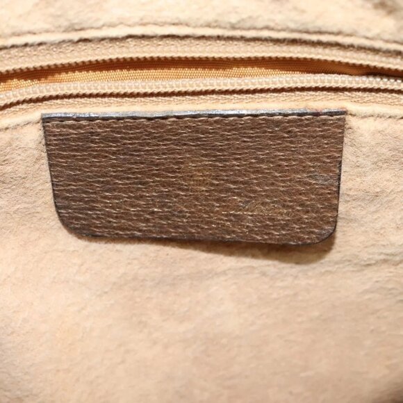 GUCCI GG Supreme Web Sherry Line Shoulder Bag PVC Beige Gold Red Auth ep9570 - Picture 13 of 15